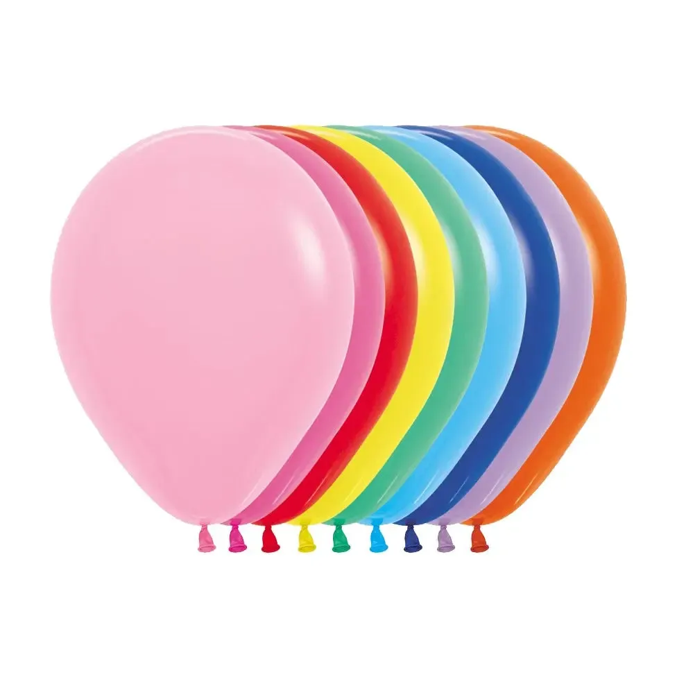 Rainbow Fashion Assortment Balloons - 25 Pkt