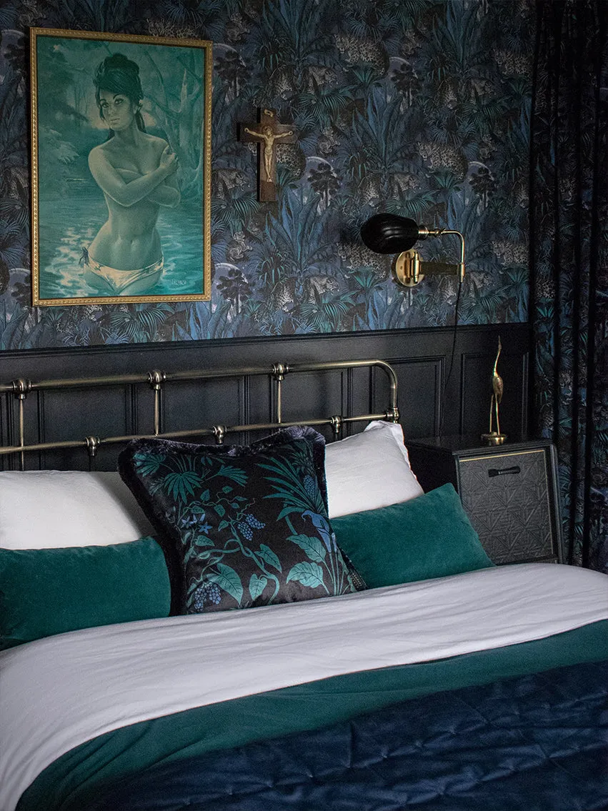 Sample Sale: Botanize 'Blackberry' Fringed Velvet Cushion