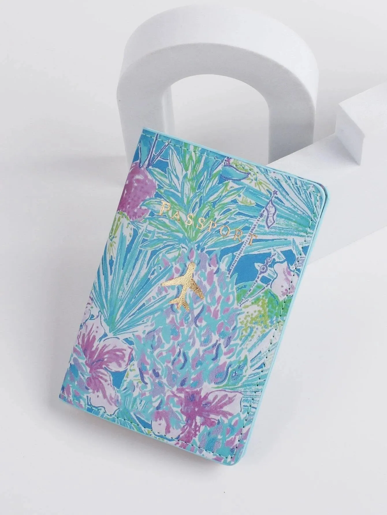 Shein Floral Pattern Passport Case