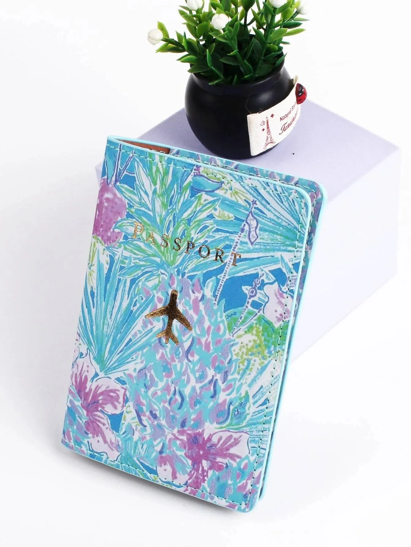 Shein Floral Pattern Passport Case
