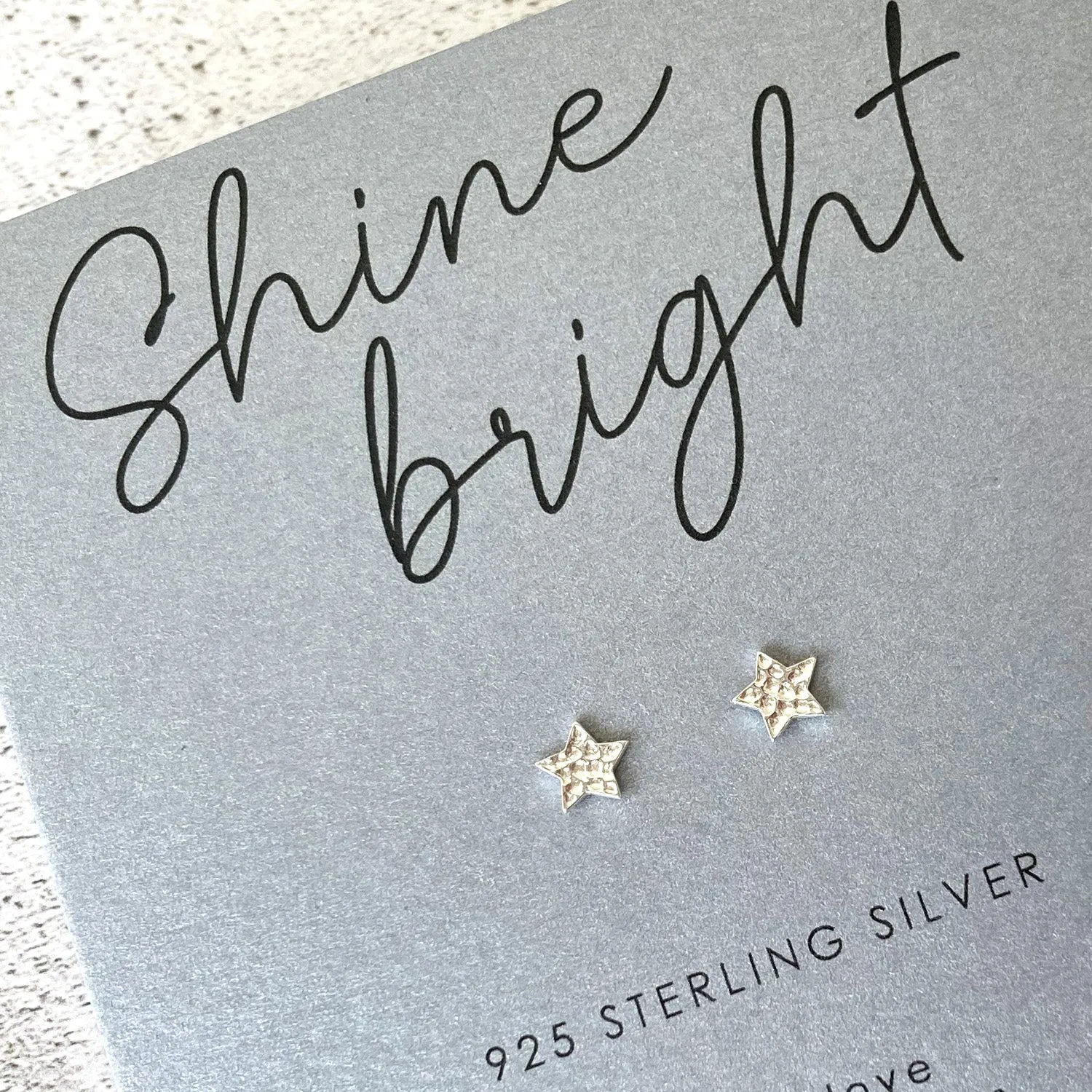 Shine Bright Star Sterling Silver Earrings