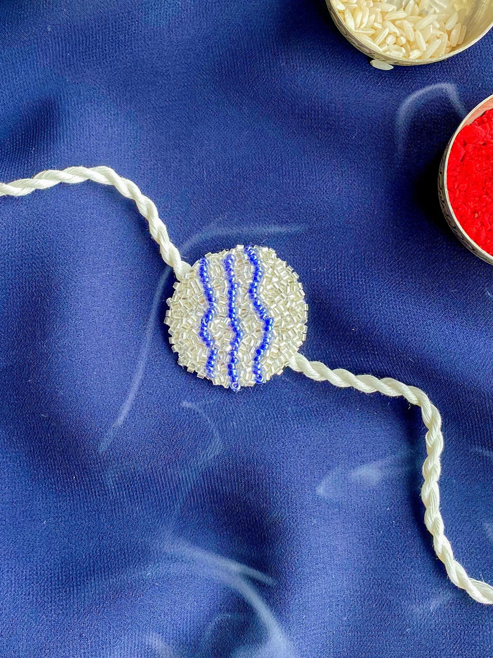 Shining Sea Embroidered Rakhi