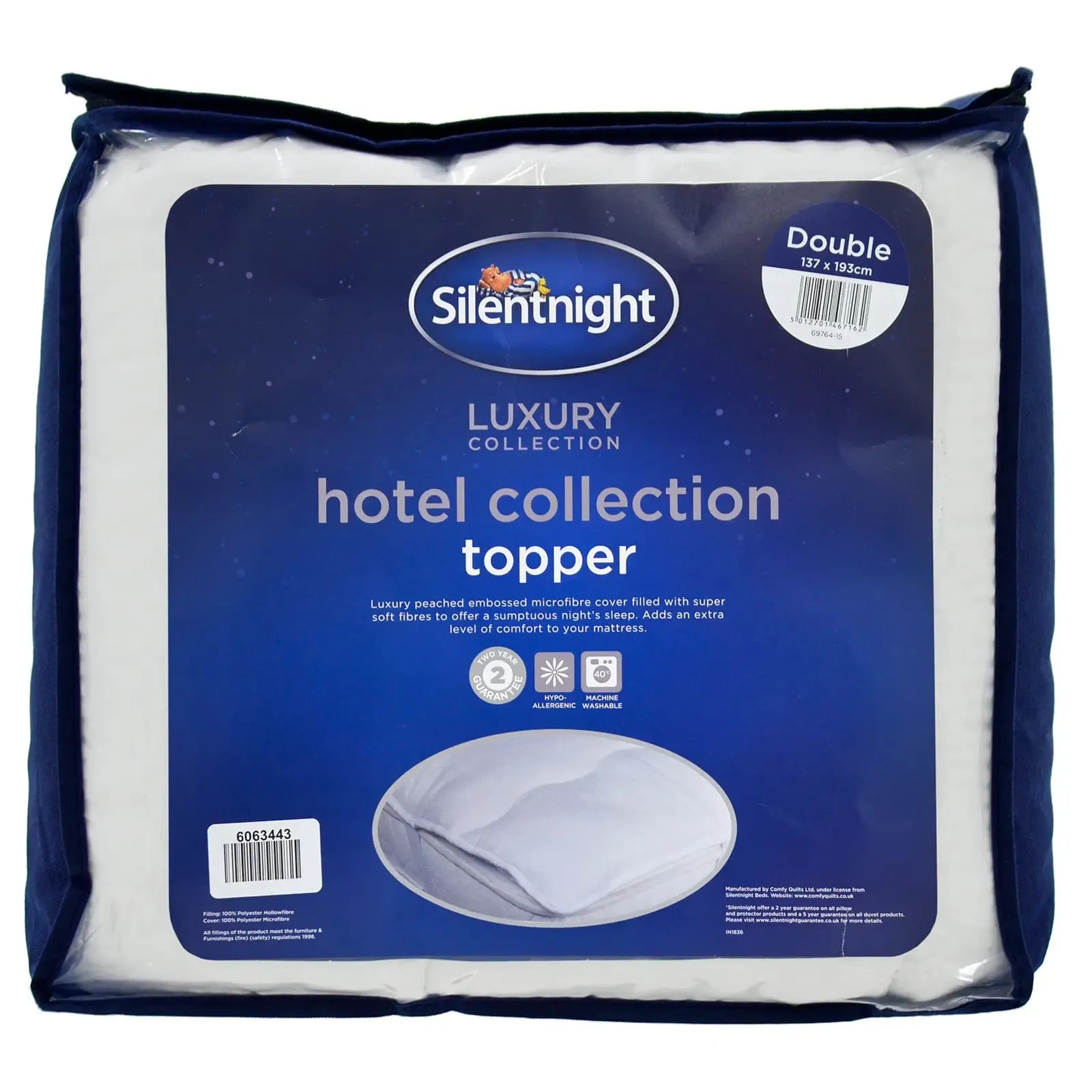 Silentnight Double Mattress Topper Luxury Hotel Collection