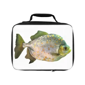 Silver and Green Spec Fish Lunch Bag