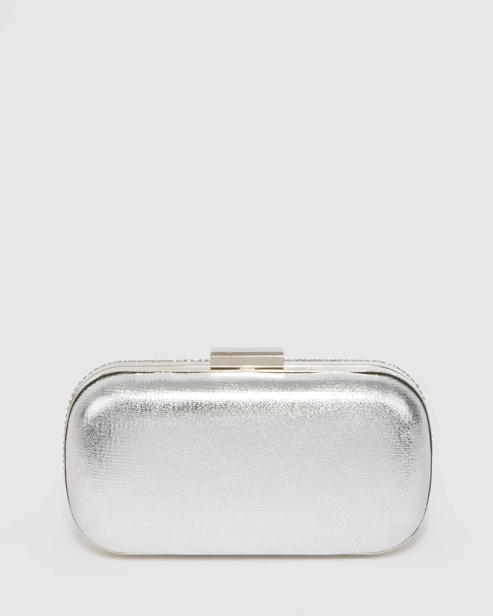 Silver Tahlia Fringe Clutch Bag