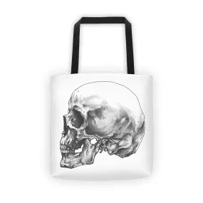 Skull Profile Tote Bag Illustrated by Robert Bowen