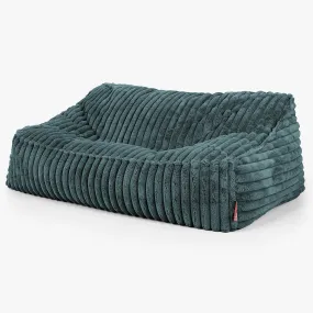Sloucher Bean Bag Sofa - Ultra Plush Cord Teal