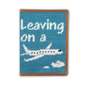 Smathers & Branson Leaving on a Plane Needlepoint Passport Holder