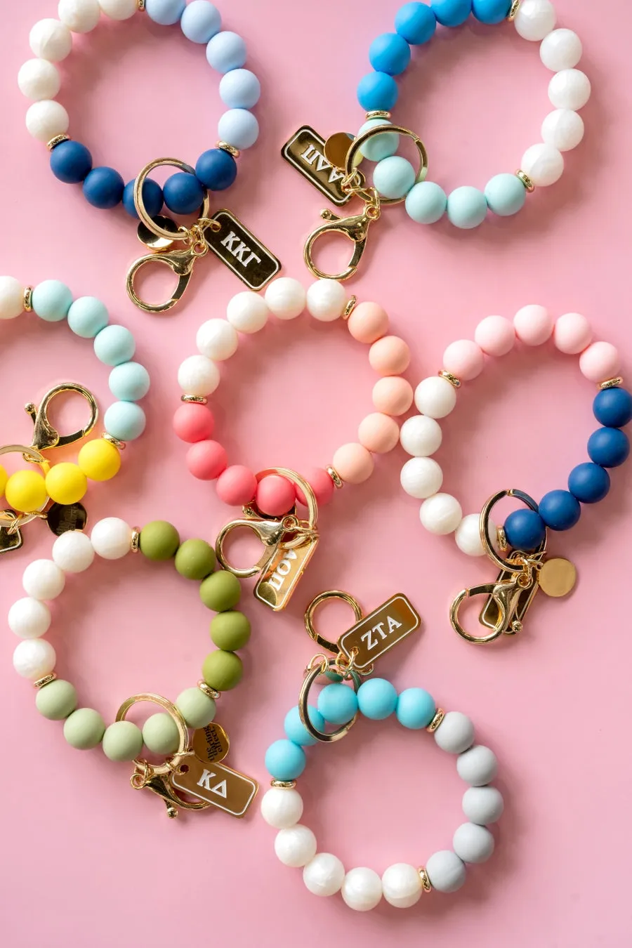 Sorority Beaded Keychain Wristlet