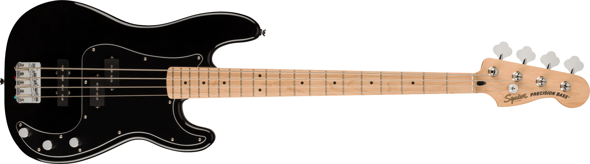 Squier Affinity Series Precision Bass PJ Pack Maple Fingerboard Black Gig Bag Rumble 15 - 240V AU