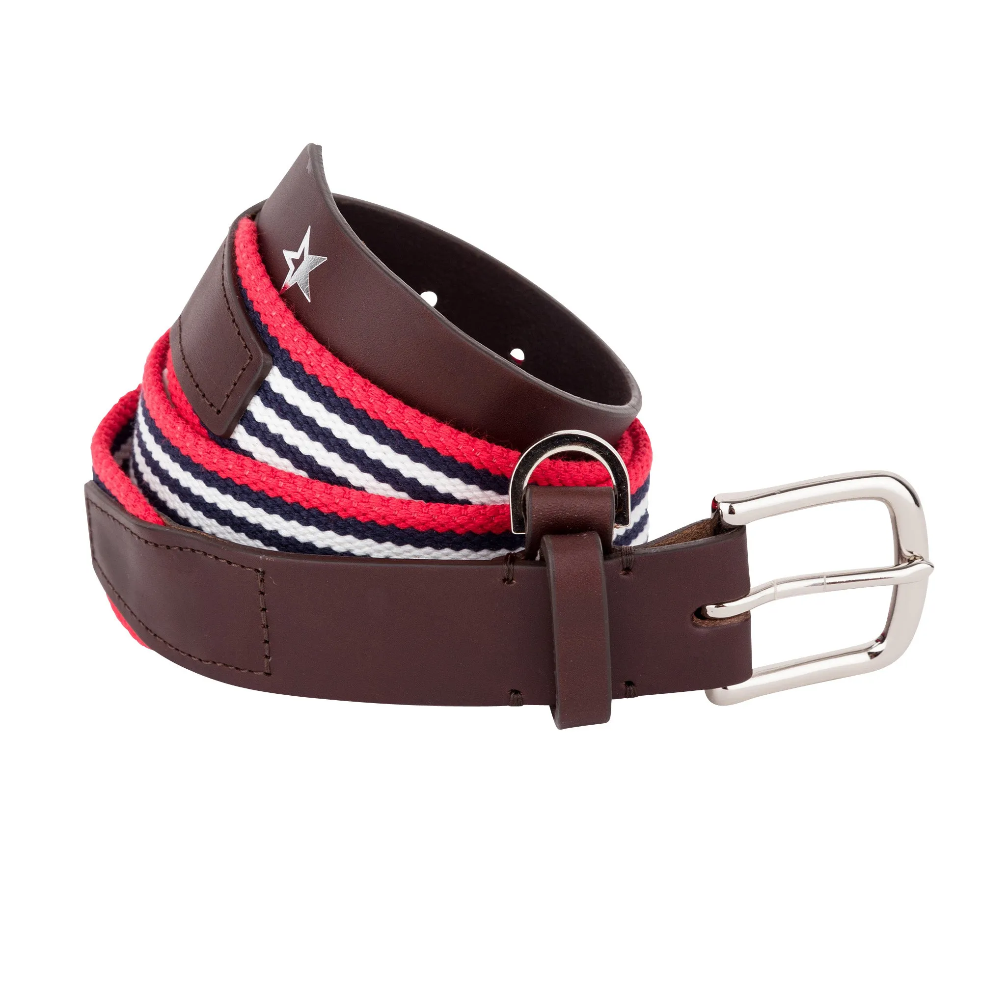 Star Webbing Belt Red Stripe