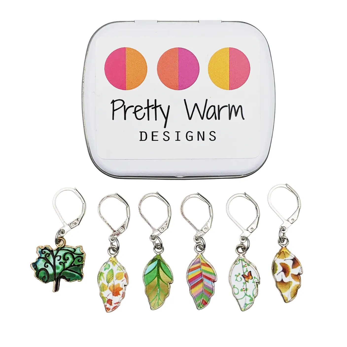 Summer Leaves Removable Stitch Markers | Crochet or Knitting