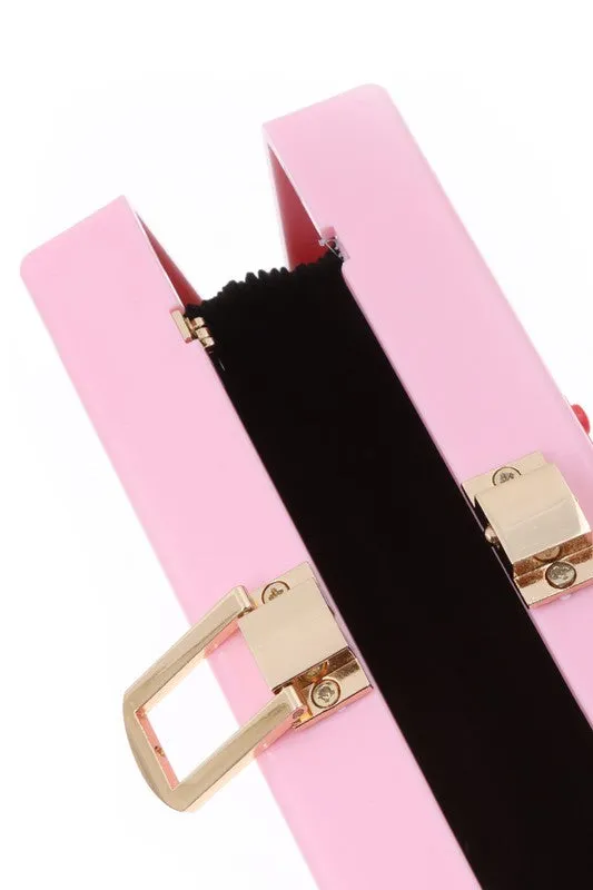 TEEK - Pixelated Heart Shape Clutch Bag
