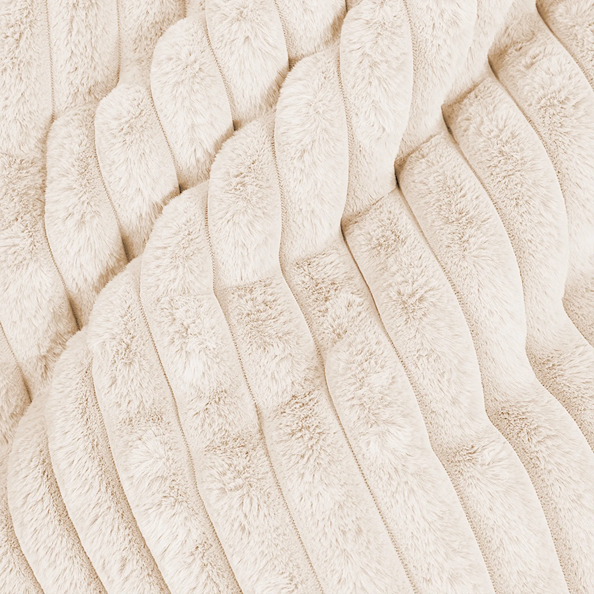 The 2 Seater Albert Sofa Bean Bag - Ultra Plush Cord Cream