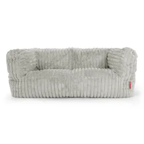 The 2 Seater Albert Sofa Bean Bag - Ultra Plush Cord Sage Green
