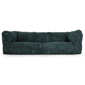 The 3 Seater Albert Sofa Bean Bag - Ultra Plush Cord Teal