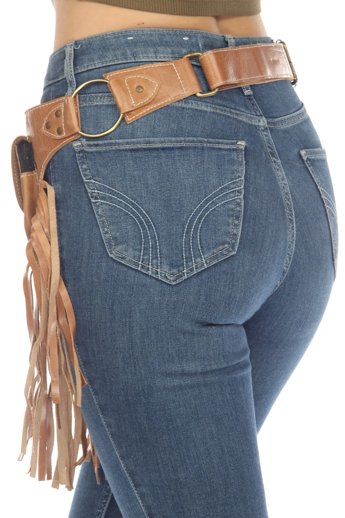The Funky Fringe Traveler - A Leather Hip Bag Belt