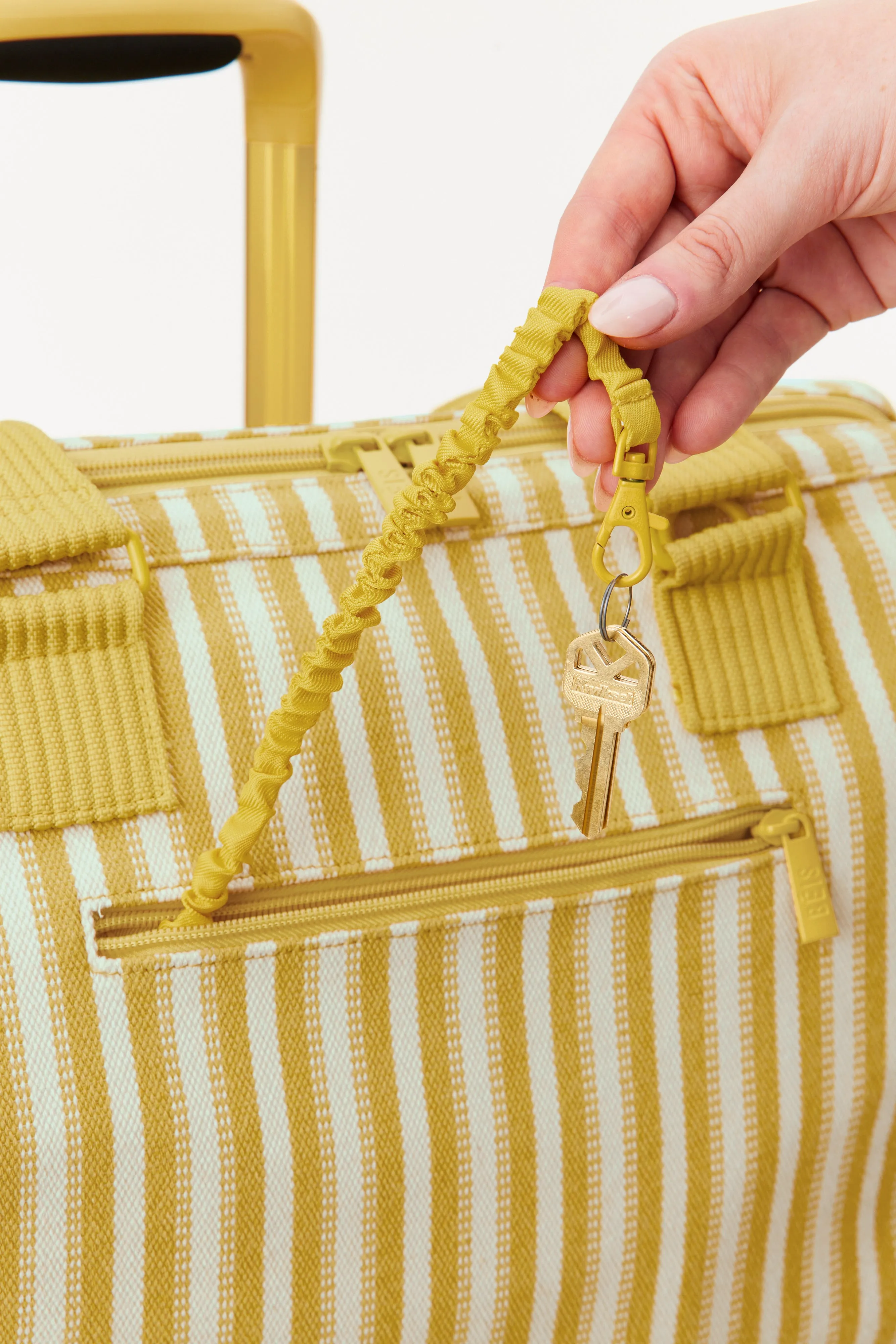 The Mini Weekender in Honey Stripe