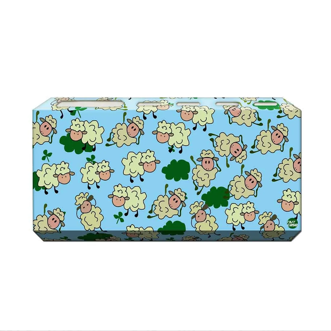 Toothbrush Holder Wall Mounted -Chirping Sheeps Green