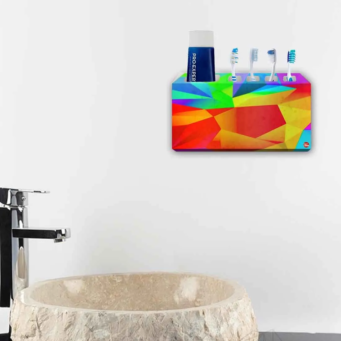Toothbrush Holder Wall Mounted -Shards of Color