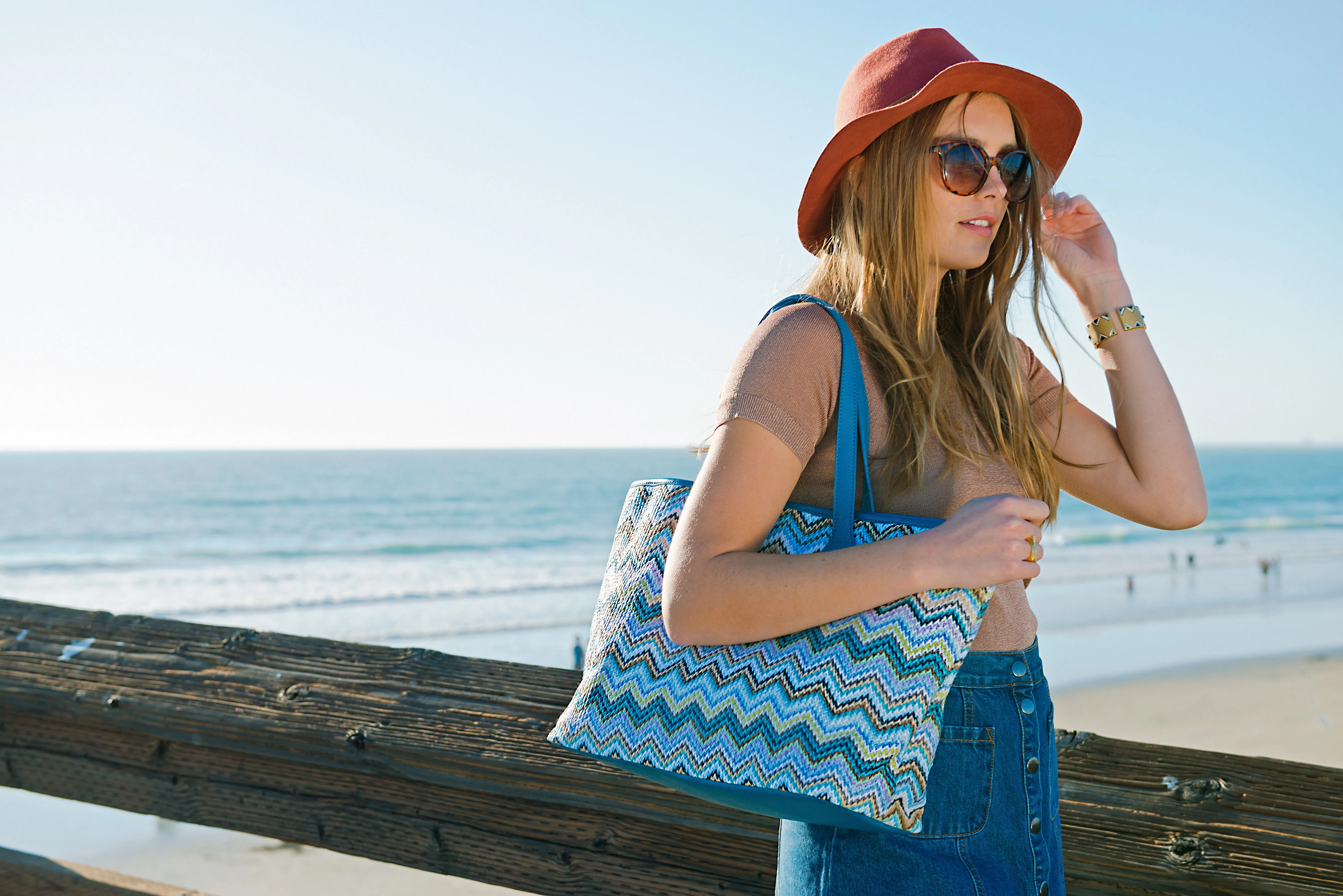 Tote bag Bondai - teal blue