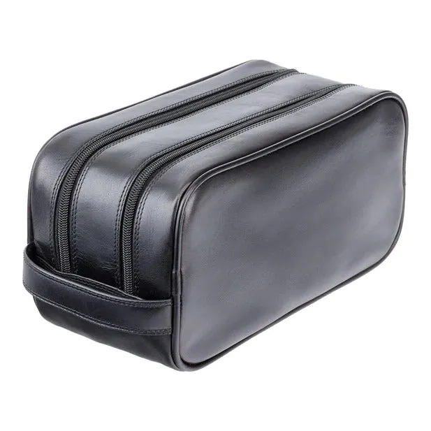 Visconti Naples Wash Bag/Dopp Bag - Black