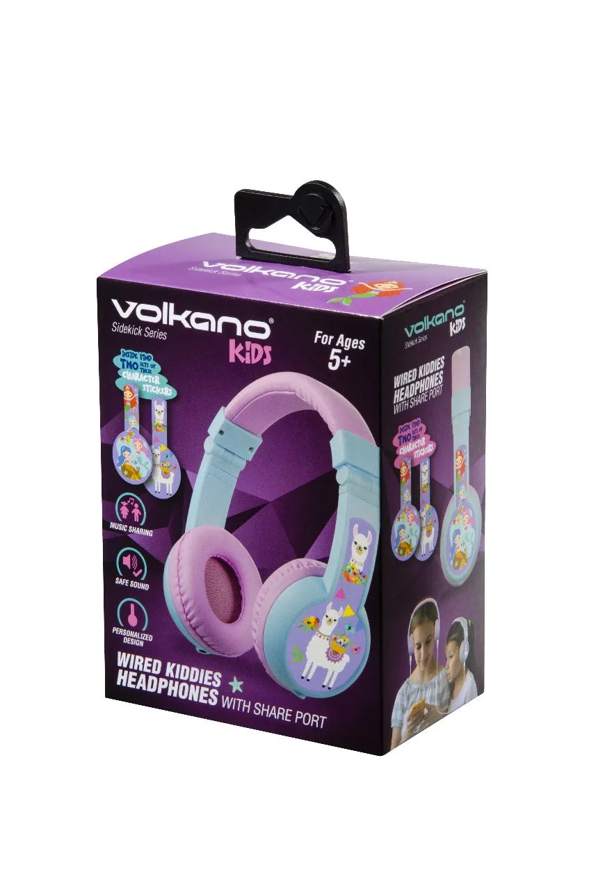 Volkano Sidekick Series Wired Kiddies Headphones, with Share Port