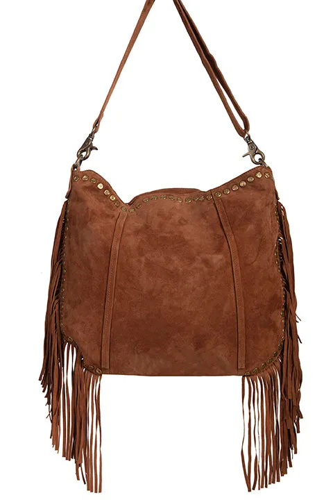 Western Shoulder Bag with Fringe and Beads