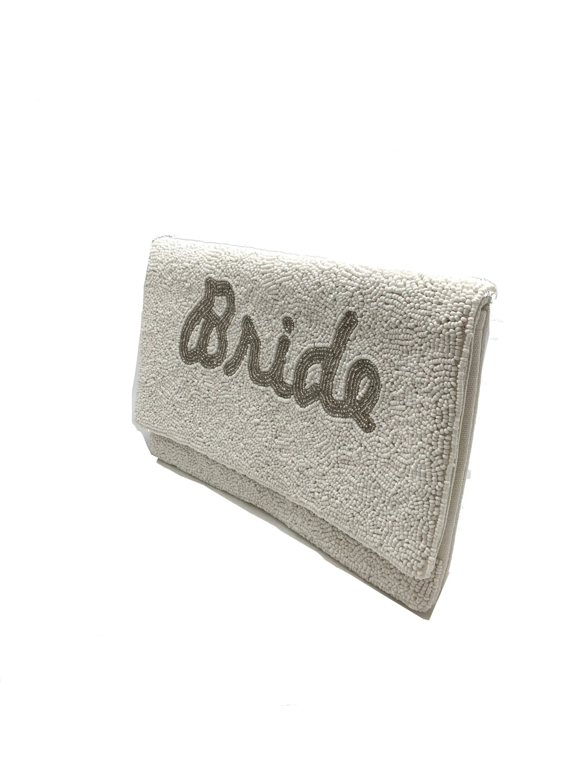 White Bride Beaded Clutch Bag