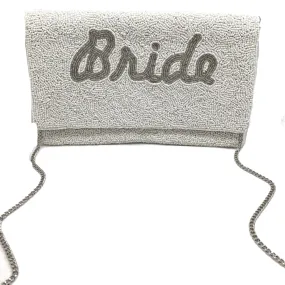 White Bride Beaded Clutch Bag