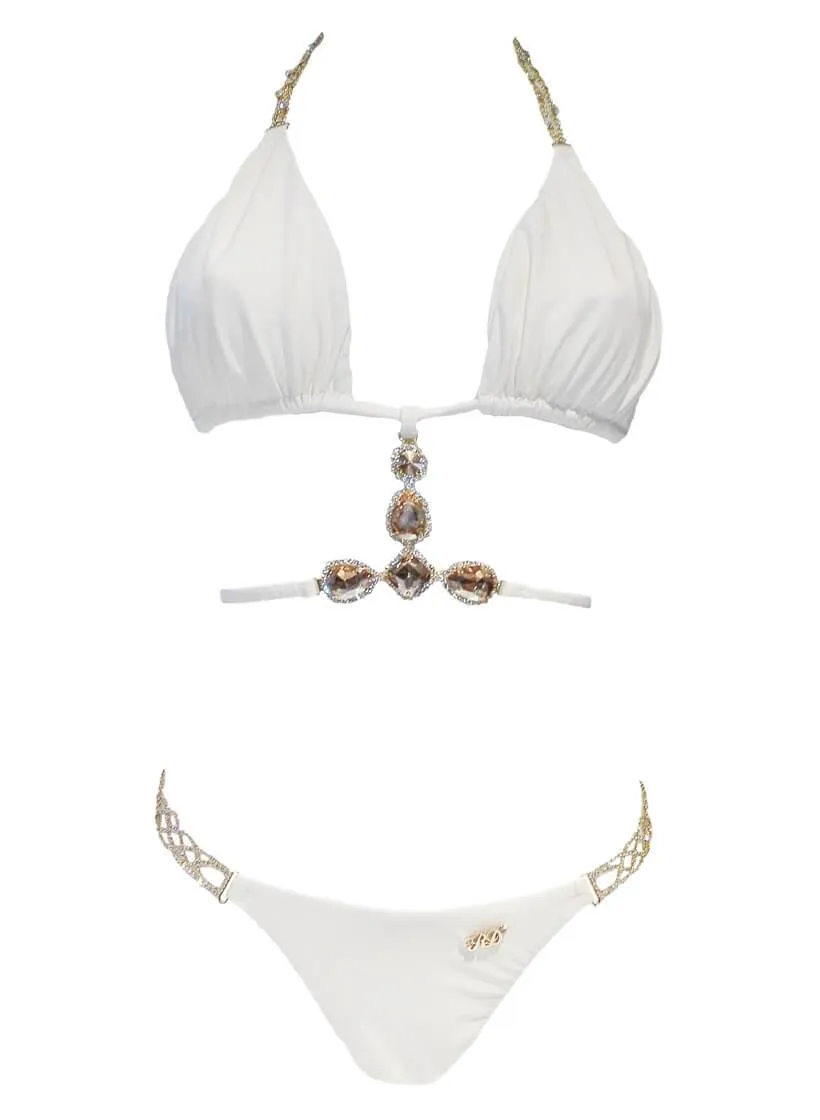 White June Strappy Triangle Top & Tango Bottom