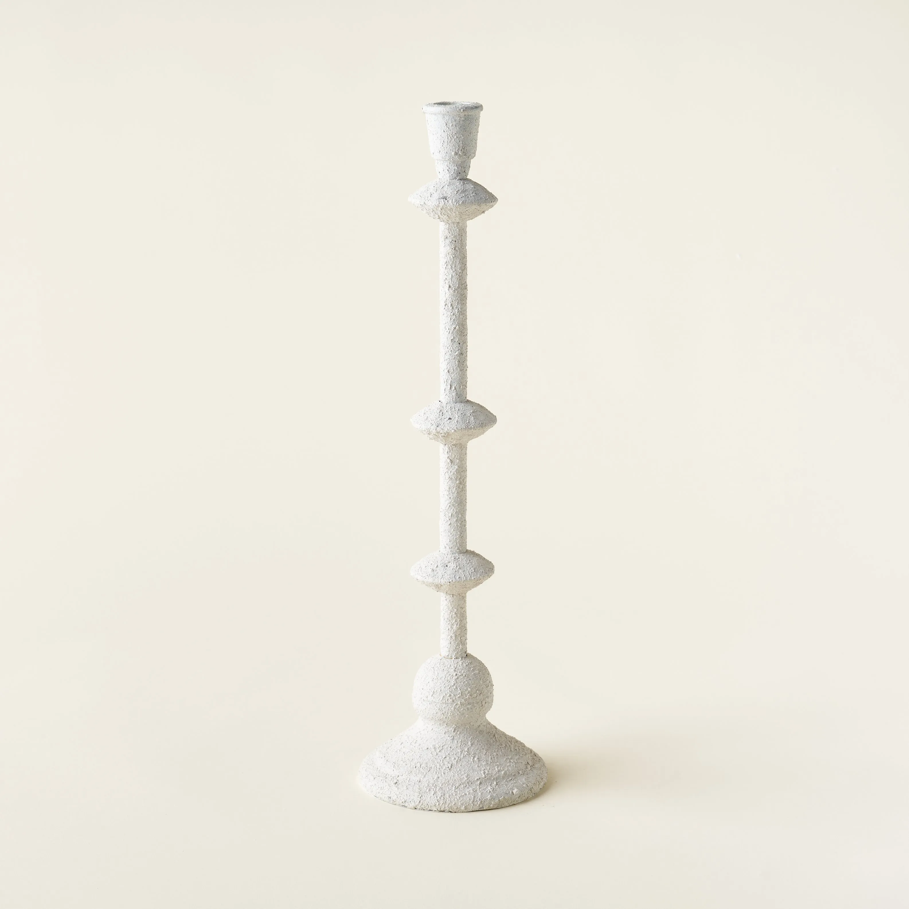 White Metal Taper Holder