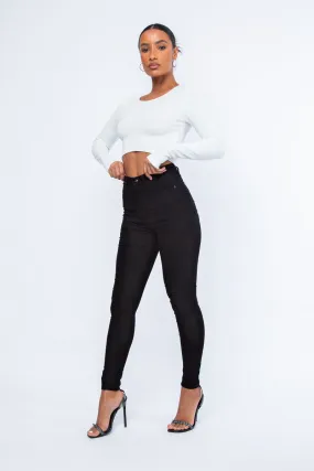 Women's Black High Waisted Skinny Jean