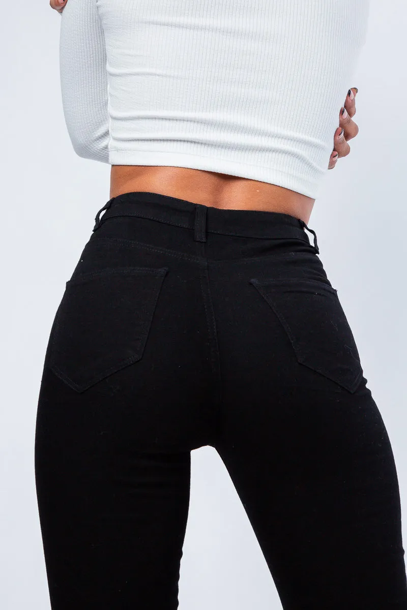 Women's Black High Waisted Skinny Jean