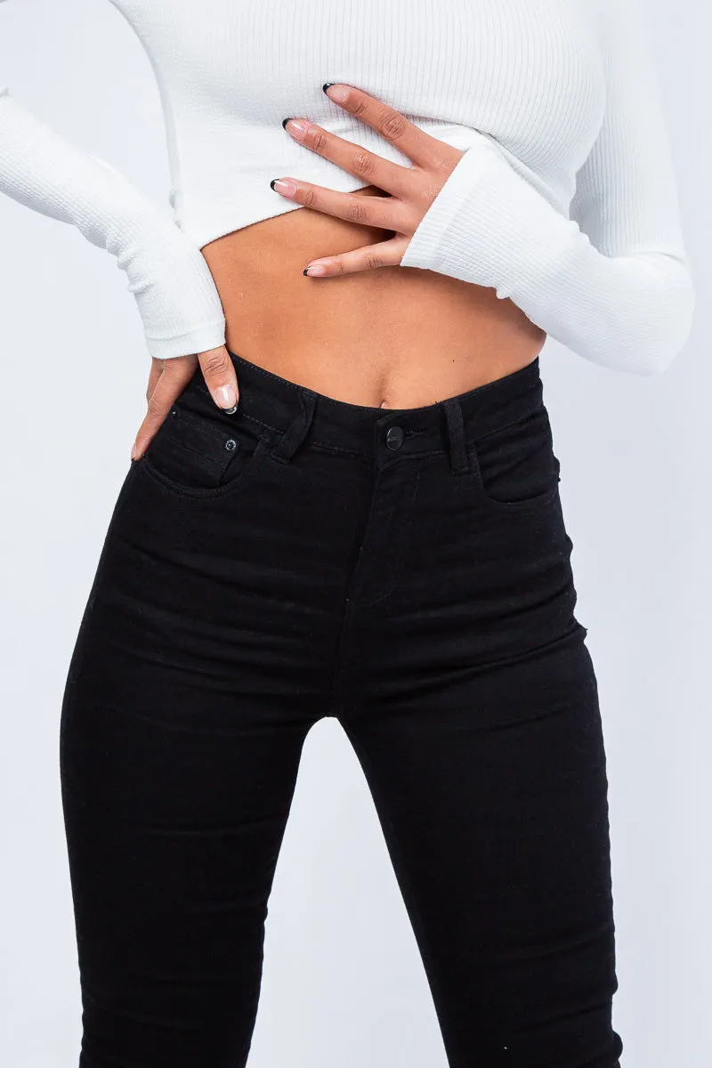 Women's Black High Waisted Skinny Jean