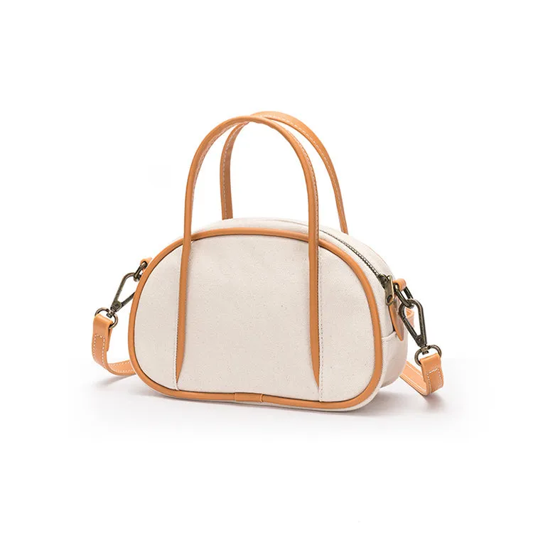 Womens Small Canvas Handbags Off White Crossbody Bag