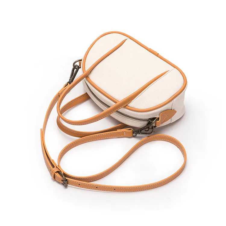 Womens Small Canvas Handbags Off White Crossbody Bag