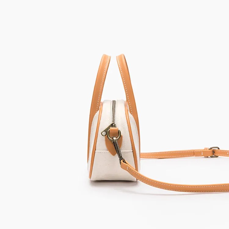 Womens Small Canvas Handbags Off White Crossbody Bag