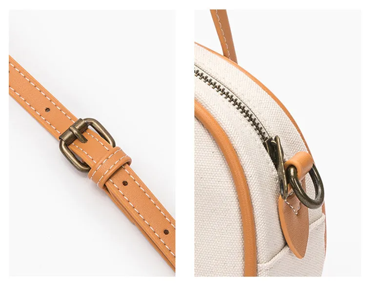 Womens Small Canvas Handbags Off White Crossbody Bag