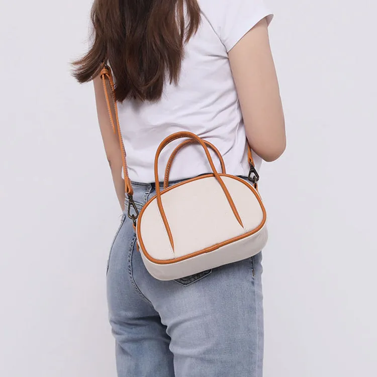 Womens Small Canvas Handbags Off White Crossbody Bag